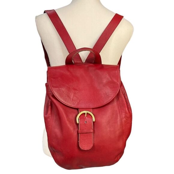 Vintage Coach Soho Back Sac 4134 Backpack Red Leather Buckle Bag - Picture 1 of 14